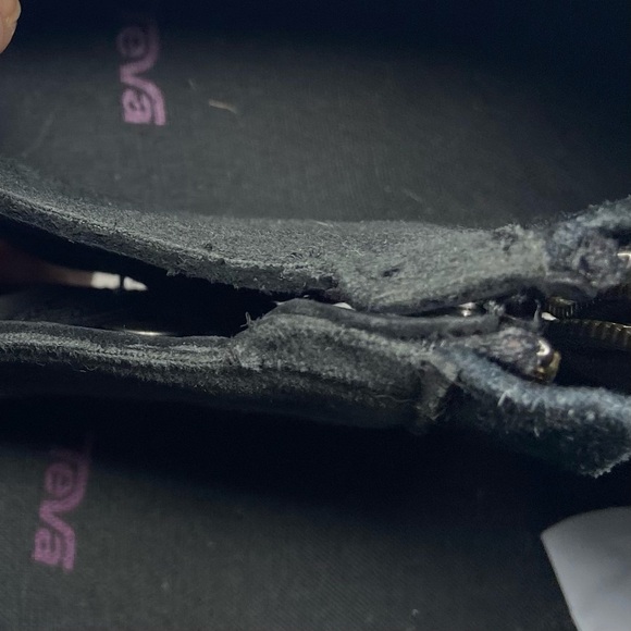 TEVA 'Foxy' Black Leather Side Zip Ankle Boots Western Booties Size 9 - Picture 2 of 8